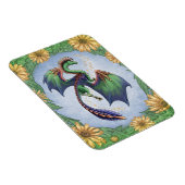 Farbenfroher Drache der Sommernatur Fantasy Kunst Magnet (Rechte Seite)