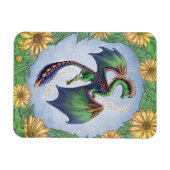 Farbenfroher Drache der Sommernatur Fantasy Kunst Magnet (Horizontal)