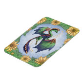 Farbenfroher Drache der Sommernatur Fantasy Kunst Magnet (Linke Seite)