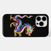 Farbenfroher Drache iPhone Hülle (Rückseite (Horizontal))
