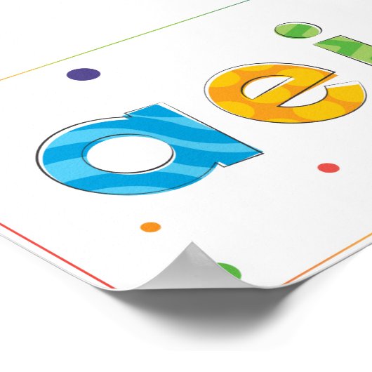 Farbenfroher Druck für Kleinkinder, Kleinkinder od Poster (Ecke)