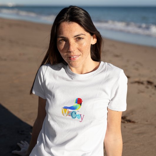 Farbenfroher Einzigartiger Retro-Urlaubsmodus Tri-Blend Shirt