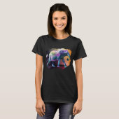 Farbenfroher Elefant T - Shirt (Vorne ganz)