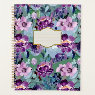 farbenfroher, eleganter Aquarellplaner Planer