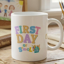 Farbenfroher erster Schultag personalisierte Mug