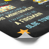 Farbenfroher erster Schultag Poster (Ecke)