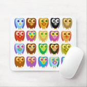 Farbenfroher Eule-Spaß Mousepad (Mit Mouse)