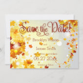 Farbenfroher Fall rettet die Terminkarten Herbstau Einladung (Rückseite)