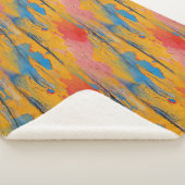 Farbenfroher Farbklecks Sherpadecke (3/4)