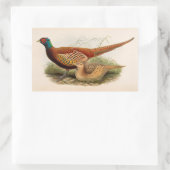 Farbenfroher Fasan Rechteckiger Aufkleber (Tasche)