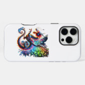 Farbenfroher Feuerdrache iPhone Hülle (Rückseite (Horizontal))