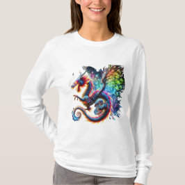 Farbenfroher Feuerdrache T-Shirt