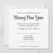 Farbenfroher Fisch Happy Noroz Mubarak Orient Must Einladung (Rückseite)