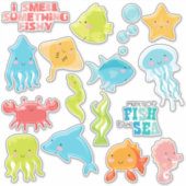 Farbenfroher Fisch im Meer Aufkleber (Vorderseite)