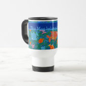 Farbenfroher Fisch im Meer Custom Travel Mug Reisebecher (Vorderseite Links)