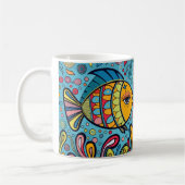 Farbenfroher Fisch im Riff Kaffeetasse (Links)
