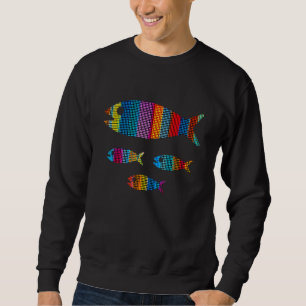 Farbenfroher Fisch Schwarm des Fischsees Sweatshirt
