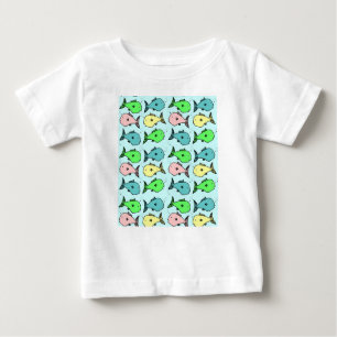 Farbenfroher Fisch - T - Shirt des Babys