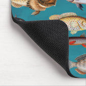 Farbenfroher Fisch unter blauem Meer Mousepad (Ecke)