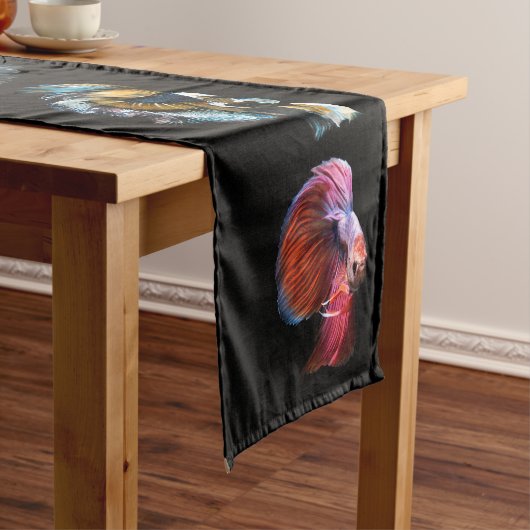 Farbenfroher Fischtisch Kurzer Tischläufer (Beispiel)