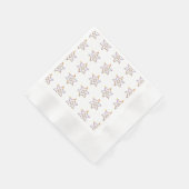 Farbenfroher, floraler jüdischer Star Serviette (Ecke)