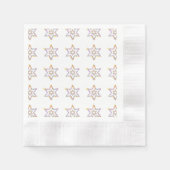 Farbenfroher, floraler jüdischer Star Serviette (Vorderseite)