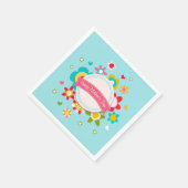 Farbenfroher floraler Muttertag | Napkin Serviette (Ecke)