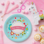 Farbenfroher floraler Muttertag | Papierplatte Pappteller (Party)