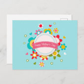 Farbenfroher floraler Muttertag | Postkarte (Vorne/Hinten)