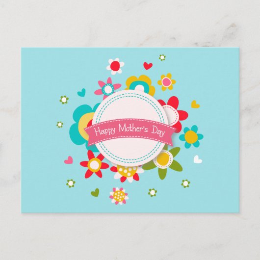 Farbenfroher floraler Muttertag | Postkarte (Vorderseite)
