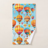 Farbenfroher Flug Hot Air Ballon Badhandtuch Set (Handtuch)