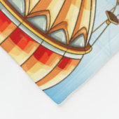 Farbenfroher Flug Hot Air Ballon Fleecedecke (Ecke)
