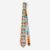 Farbenfroher Flug Hot Air Ballon Krawatte (Vorderseite)