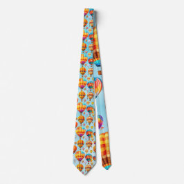 Farbenfroher Flug Hot Air Ballon Krawatte