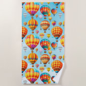 Farbenfroher Flug Hot Air Ballon Strandtuch (Vorderseite)