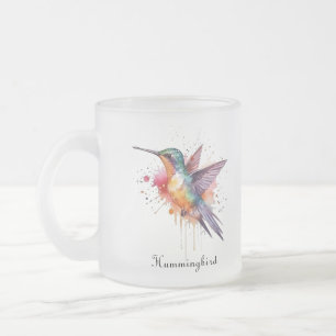Farbenfroher Flug, Wasserfarb-Hummingbird individu Mattglastasse