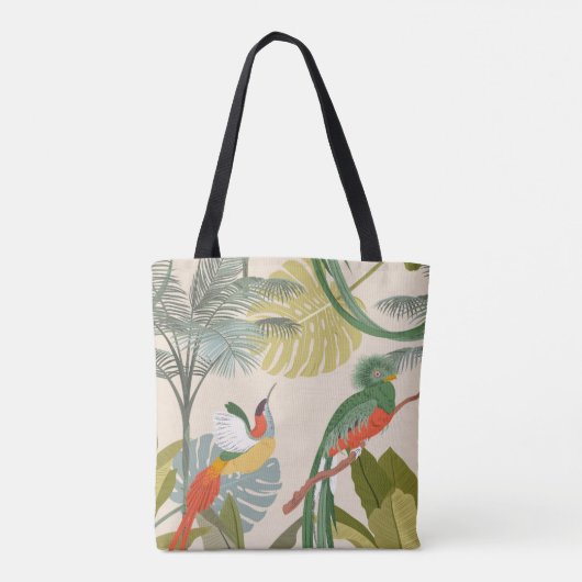 Farbenfroher Flying Hummingbird Tasche (Rückseite)