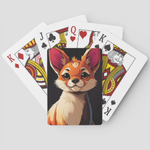 Farbenfroher Fox Artistisches Kartenspiel Spielkarten