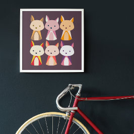 Farbenfroher Fox Cartoon Fotodruck