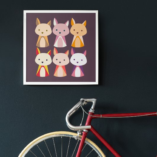 Farbenfroher Fox Cartoon Fotodruck