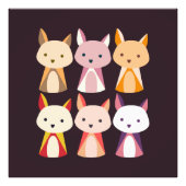 Farbenfroher Fox Cartoon Fotodruck (Vorne)