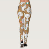 Farbenfroher Fox Cartoon Leggings (Rückseite)
