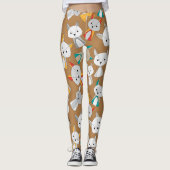Farbenfroher Fox Cartoon Leggings (Vorderseite)