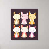 Farbenfroher Fox Cartoon Leinwanddruck (Vorderseite)