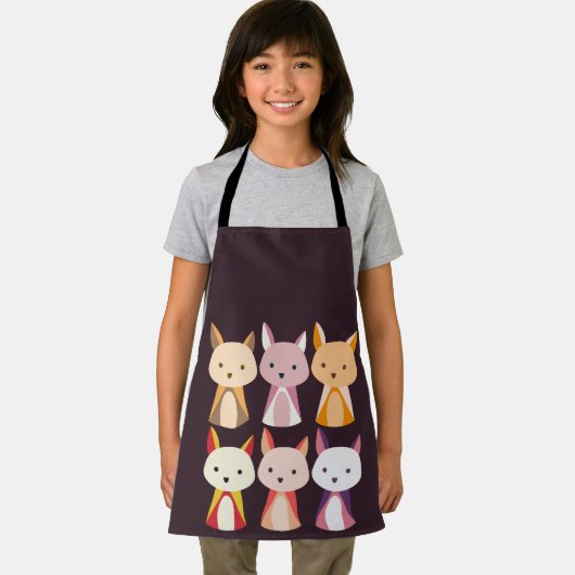 Farbenfroher Fox Cartoon Schürze (Insitu)