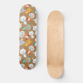 Farbenfroher Fox Cartoon Skateboard