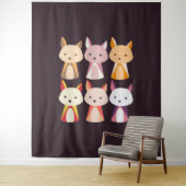 Farbenfroher Fox Cartoon Wandteppich (Beispiel)