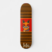 Farbenfroher Fox Funny Personalisiert Skateboard (Vorne)