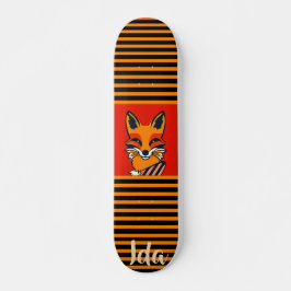 Farbenfroher Fox Funny Personalisiert Skateboard