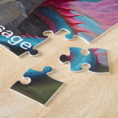 Farbenfroher, freundlicher Drache für Kinder Puzzle (Seite)